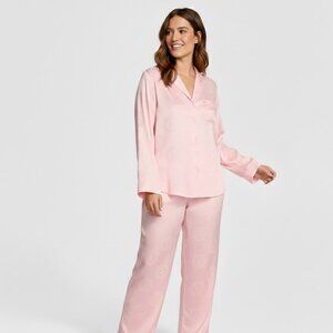 Victoria's Secret Glazed Satin Long Pajama Set w/ VS Card Promo NWT, L (Reg)